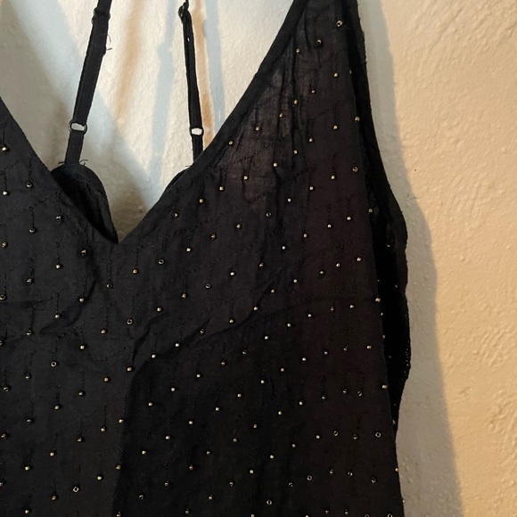 Intimately Free People Black Dressy Blouse with small beads - Picture 3 of 7